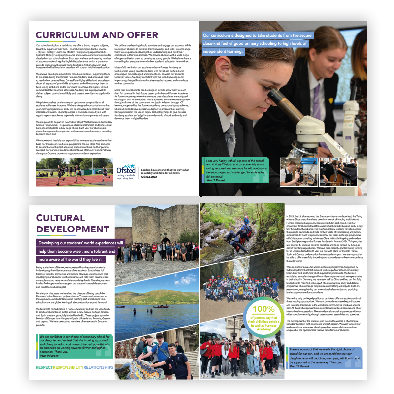 Squiggle Graphics - Furness Academy Prospectus
